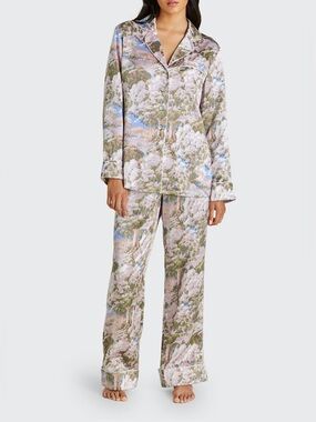 Olivia Von Halle Silk Giselle PJ set - multi